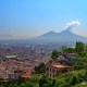 Mount Vesuvius (1281 m), an active volcano on the Gulf of Naples, just nine kilometers from Naples.