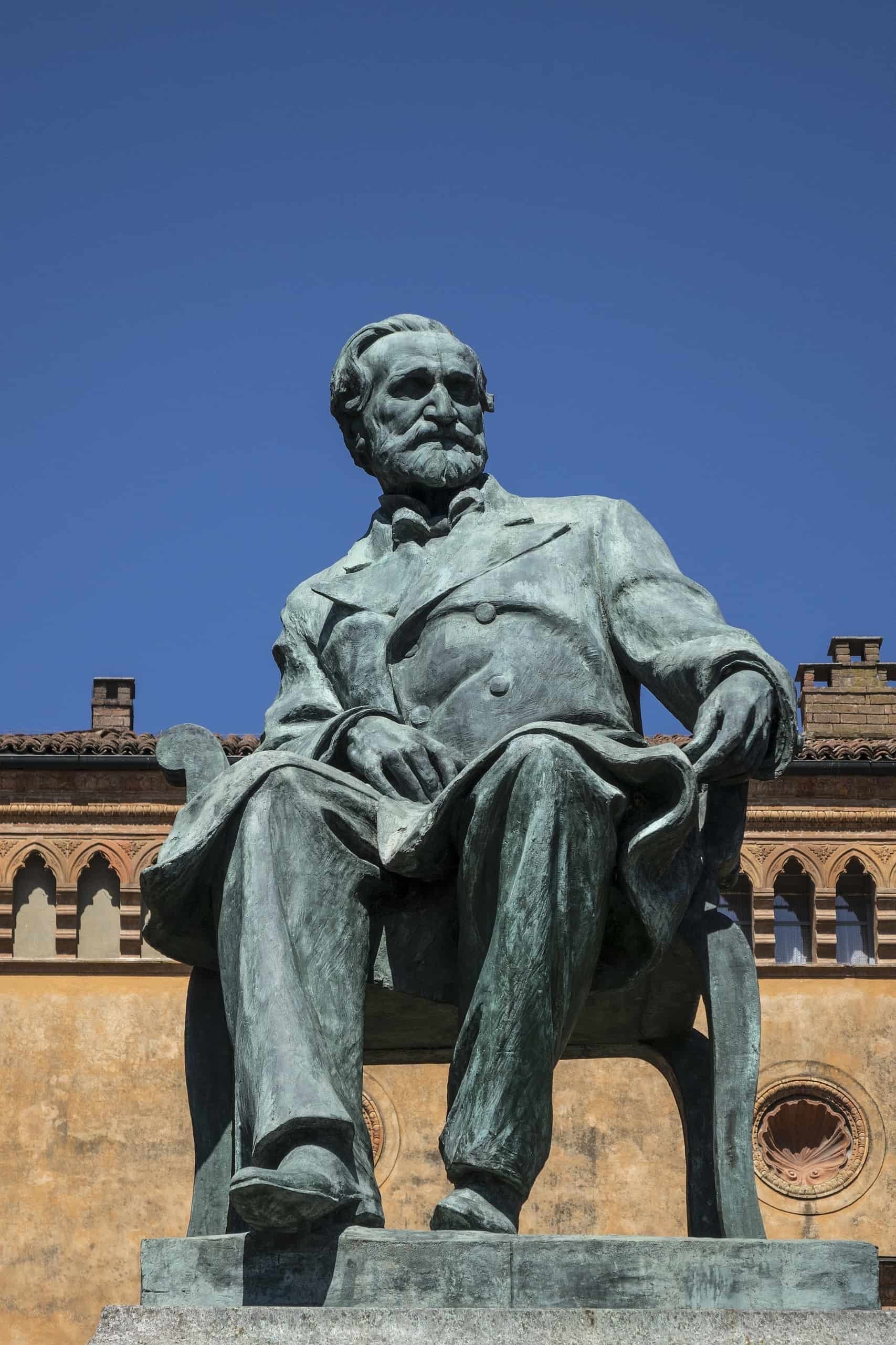 Italian Composer Giuseppe Verdi statue Busseto