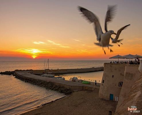 Beautiful sunset in Italy, Gallipoli