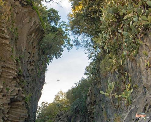 Alcantara Gorge in eastern Sicily