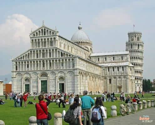 The Cathedral of Pisa is a church in Pisa, which includes the world-famous Leaning Tower of Pisa.