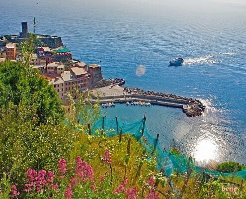 Vernazza is the pearl of the five villages in the Cinque Terre on the Ligurian coast in Italy