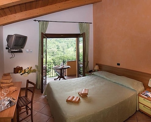 Hotel La Colletta Paesana, double room • La Colletta Hotel Ristorante La Colletta in Paesana, Piedmont Italy