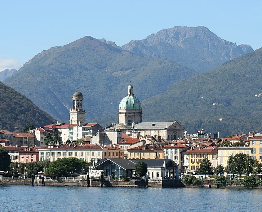 The town Intra Verbania on Lake Maggiore
