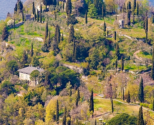 Hiking at the Como Lake, Castello di Vezio, Lombardy