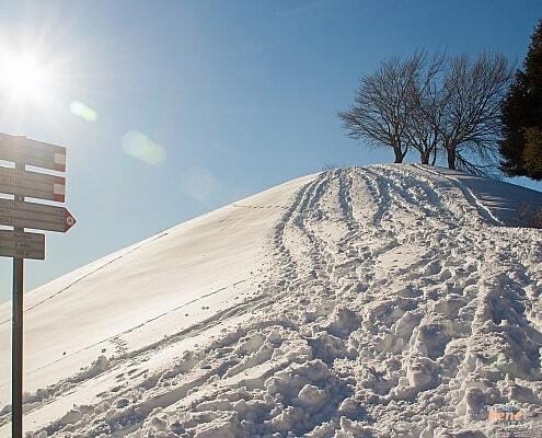 Wanderung am Comer See zum Monte Bolettone im Winter mit Schneeschuhen • m24o Wanderung am Comer See zum Monte Bolettone im Winter mit Schneeschuhen