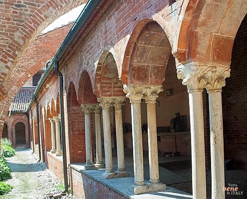 Cloister in the Staffarda abbey in Piedmont, Italy • m24o Cloister in the Santa Maria Staffarda abbey in Piedmont, Italy