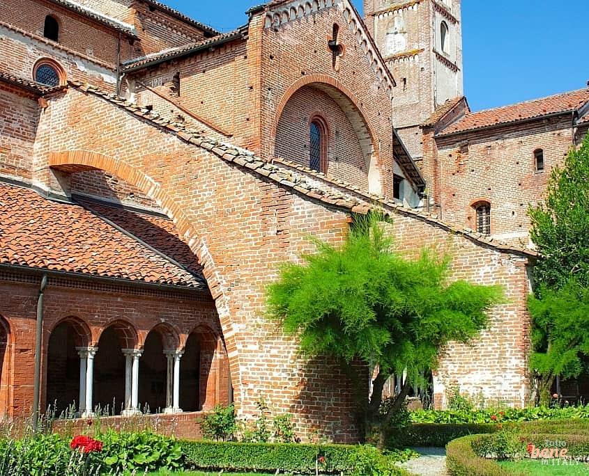 Abbey Staffarda in Saluzzo, Piedmont in Italy • m24o Cloister at the Abbazzia di Staffarda in Saluzzo, Piedmont in Italy
