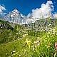 Panoramic Hiking in Piedmont with view to Monviso