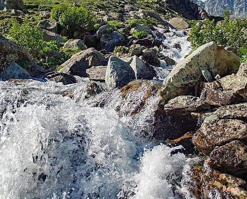 The Po River sources in Piedmont in Italy • m24o In the valleys of the Po, many springs feed the largest river in Italy