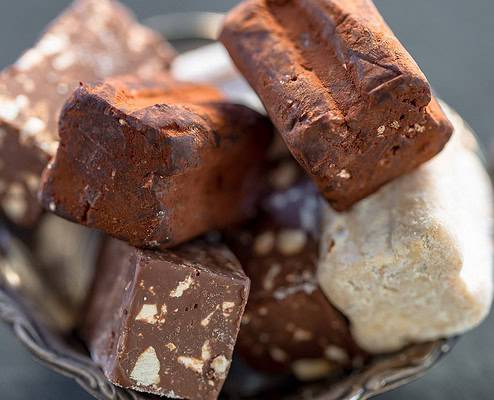 Trüffelpralinen - Tartufo dolce nero - Cremino mit Torrone