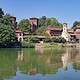 Turin in Piedmont, Valentino Park with medieval village