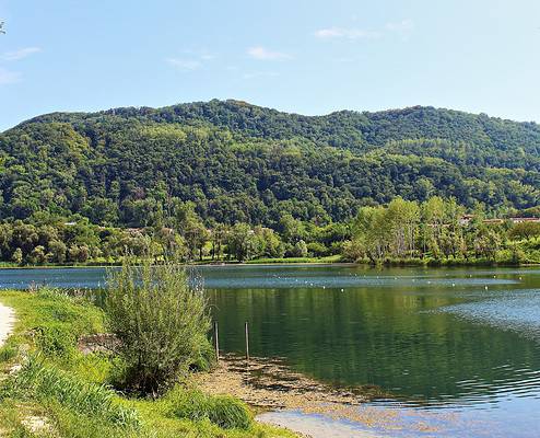 Revine lake in the Prosecco Hills in Veneto