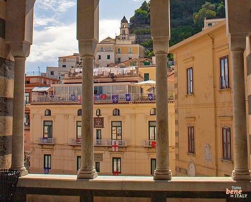 View over the town from the cloister of paradise