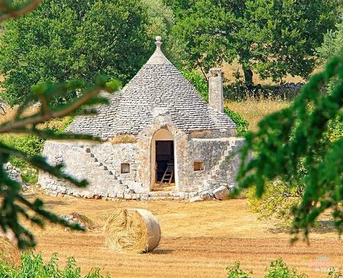 Trulli in the Landscape in Apulia, Italy