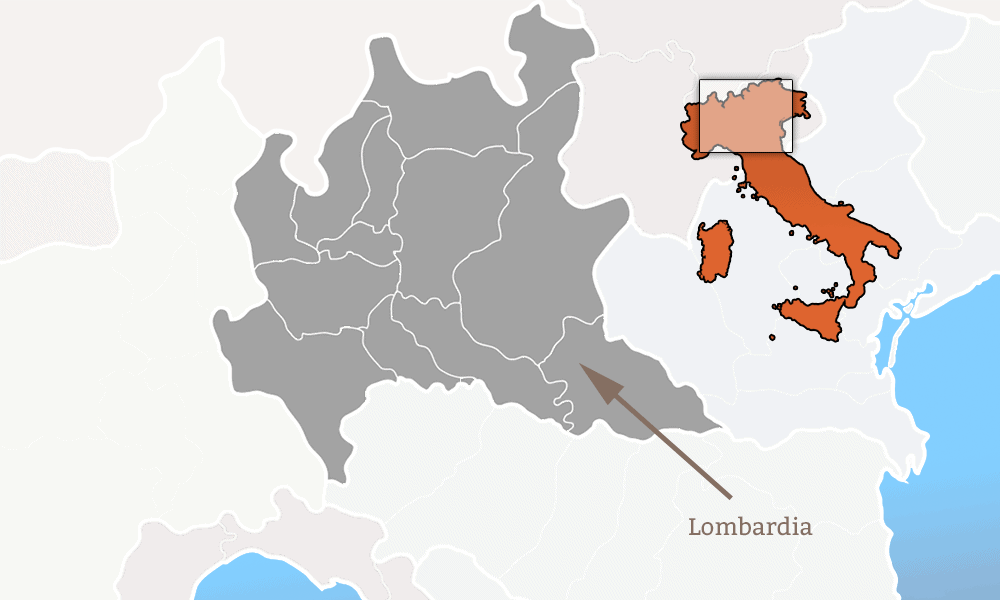Map of Lombardia