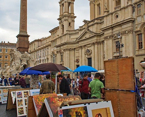 Piazza Navona in Rome, visit on the shore excursion to Rome