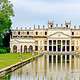 The grand facade of Villa Pisani in Stra, showcasing the magnificent villa architecture of the Veneto region.