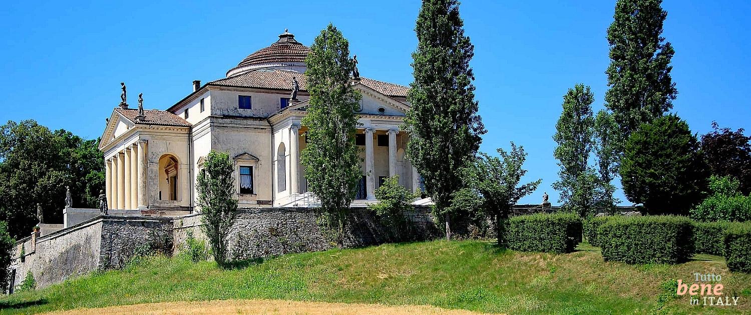 Die Villa La Rotonda von Andrea Palladio in Vicenza, ein ikonisches Beispiel für symmetrische Renaissance-Architektur.