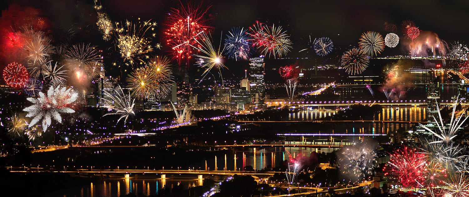Feuerwerk über Wien