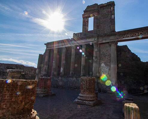 The ruins of the Basilica of the Blessed Virgin of the Rosary in the World Heritage Site of Pompeii.