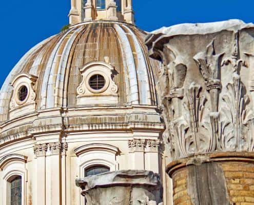Trajan's Forum was the last of the Imperial fora in ancient Rome