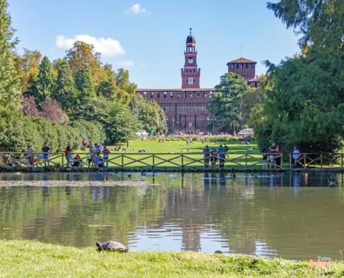 Milan Castello Sforzesco • m24o Castello Sforzesco - Sforza Castle, view from Sempione Park