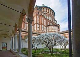 Santa Maria delle Grazie Church – Home of the Last Supper • m24o Exterior view of the Renaissance church Santa Maria delle Grazie in Milan, location of Leonardo da Vinci's Last Supper.