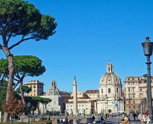 Trajan's Forum of the ancient Rome • m24o Trajan's Forum with a view of the church of Santissimo Nome di Maria al Foro Traiano