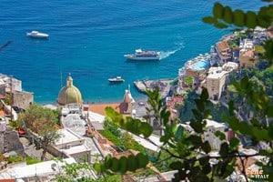 Positano Amalfiküste, Italien • m24o Blick auf die Küste von Positano