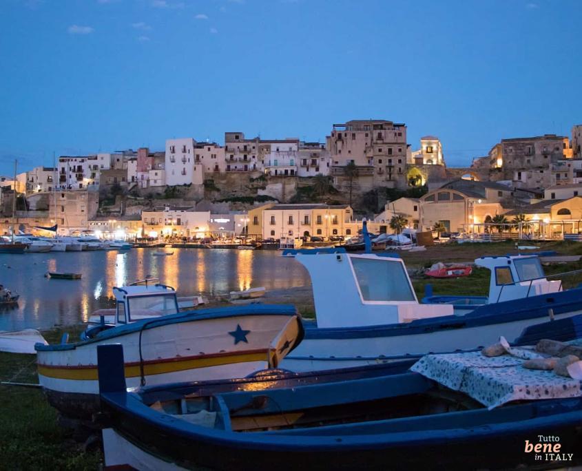 Boats in the fishing port of Castellammare del Golfo, a municipality in the province of Trapani, Sicily