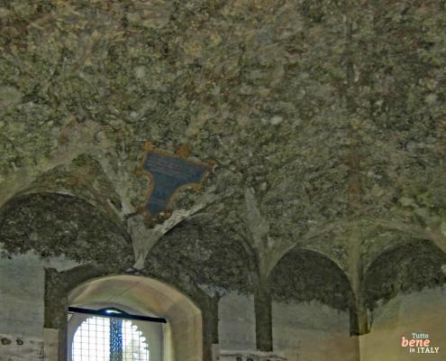 Leonardo da Vinci Sala delle Asse Sforza Castle Milan • m24o Ceiling fresco of the Sala delle Asse by Leonardo da Vinci in the Sforza Castle, depicting an intricate canopy of mulberry trees.