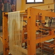Leonardo da Vinci Webmaschine Mechanik Mailand • m24o Ein nachgebautes Modell von Leonardo da Vincis mechanischem Webstuhl nach seinen Originalentwürfen im Codex Atlanticus.