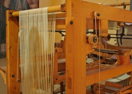 Leonardo da Vinci Weaving Machine Mechanics Milan • m24o A reconstructed model of Leonardo da Vinci's mechanical loom based on his original designs in the Codex Atlanticus.
