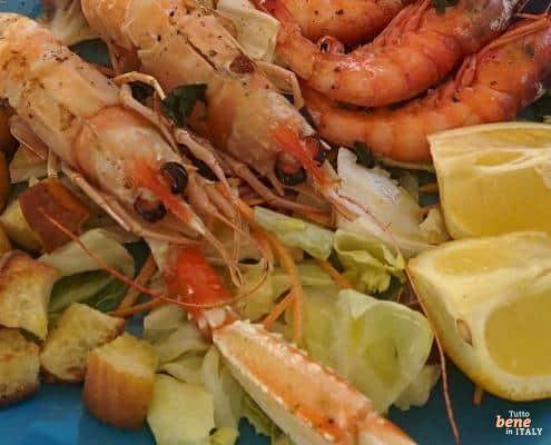 gegrillte Meeresfrüchte • m24o Garnelen-Scampi-Salat