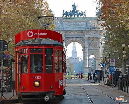 Aboard the Historic Line 10 – Milan’s Scenic Tram Route • m24o The historic Line 10 tram traveling from the modern Porta Nuova district toward the ancient Darsena docks.
