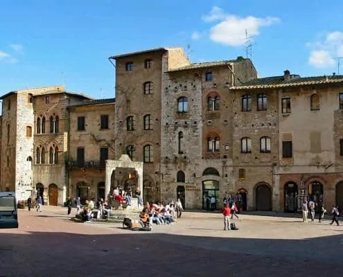 San Gimignano mit seinem mittelalterlichen Stadtzentrum in der Toskana