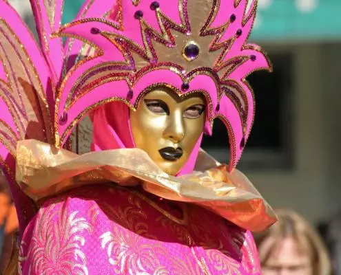 Spectacular Venice Carnival In Italy with Venetian Carnival Mask
