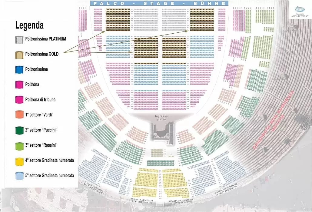 Arena Verona Seat Map
