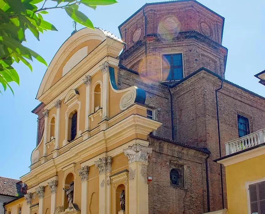 Facade of the San Martino church in Asti, Piedmont