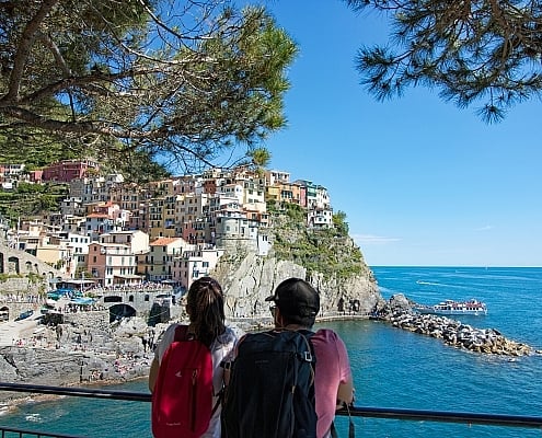 Romantischer Blick auf Manarola in den Cinque Terre
