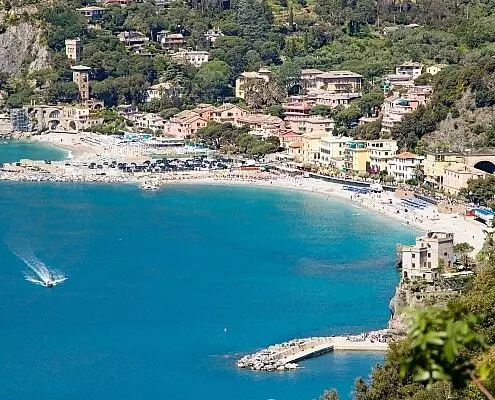 Hiking to Monterosso al mare in the Cinque Terre, vacation in Liguria in Italy