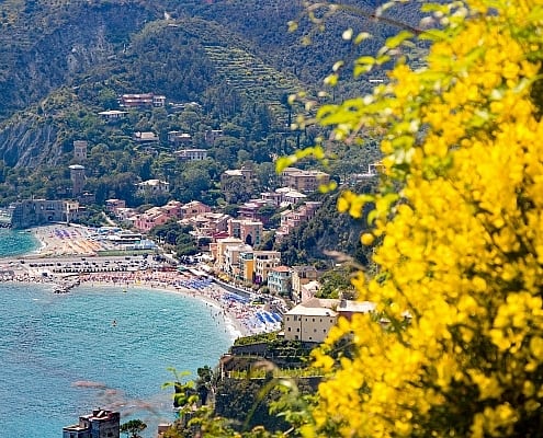 Beach of Monterosso al Mare where we start our Hike along the Cinqueterre Trail