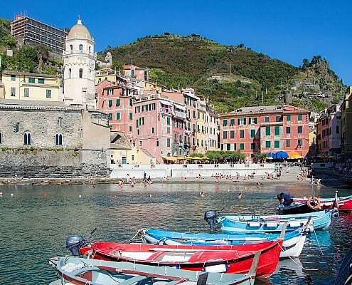 Port of Vernazza in the Cinque Terre in Italy