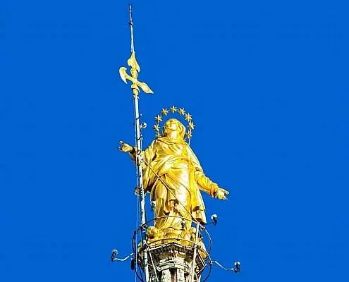 The Madonnina atop Milan Cathedral