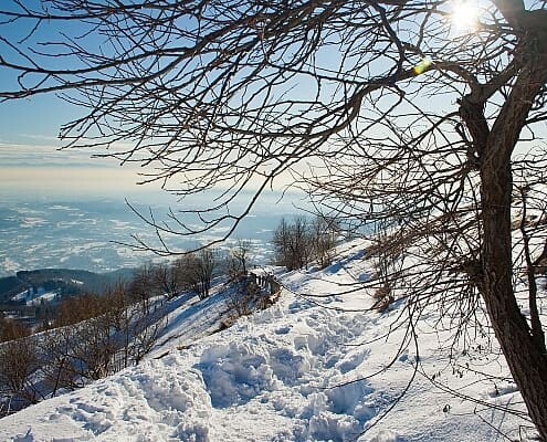 View to the Padana from Monte Bolettone