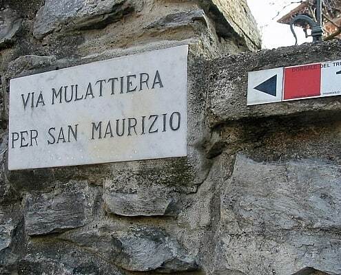 Lombardei Wandern am Comer See über Mulattera nach San Maurizio