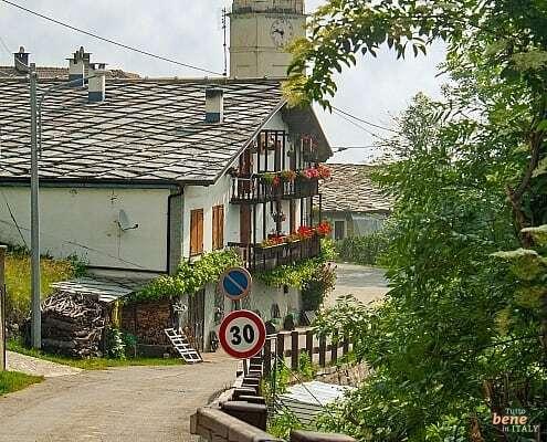 Piedmont, Oncino in the Valle Po • m24o Piedmont, the village Oncino for hiking to the Monviso