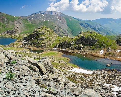 Glacial lakes in the plateau above the Pian del Re