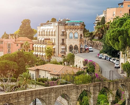Group Accommodation in the beautiful hilltop town of Taormina in Sicily, Italy